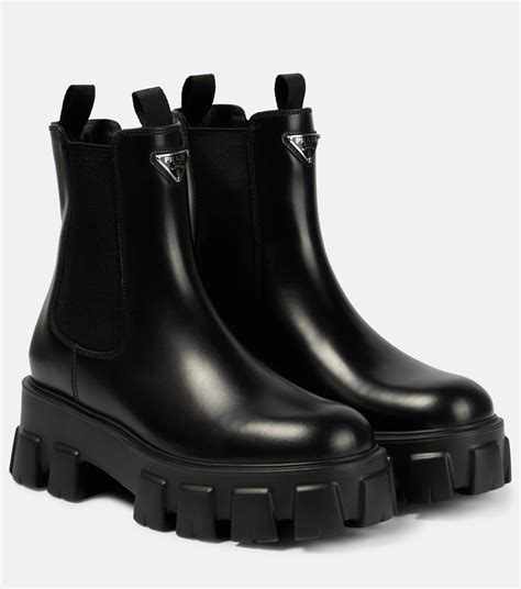 black prada chelsea boots|prada monolith boots women's.